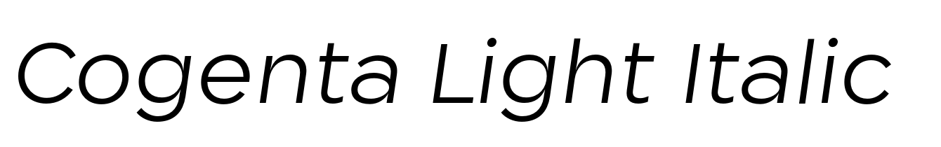 Cogenta Light Italic